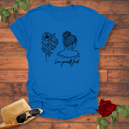 Love Yourself First T-shirt | Peachy Mind Unisex 100% Cotton T-Shirt