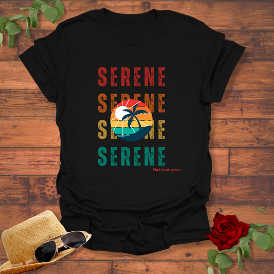 Serene Find Your Peace T-shirt | Peachy Mind Unisex 100% Cotton T-Shirt