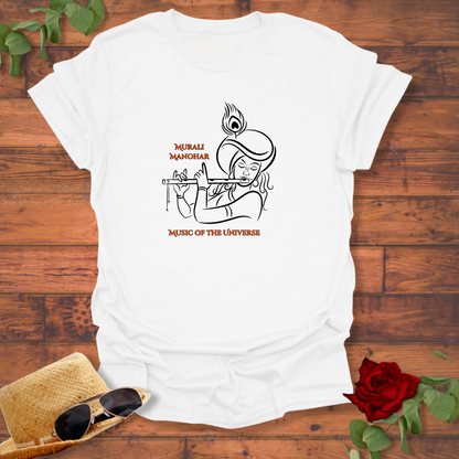 Krishna - Music Of The Universe T-shirt | Peachy Mind Unisex 100% Cotton T-Shirt