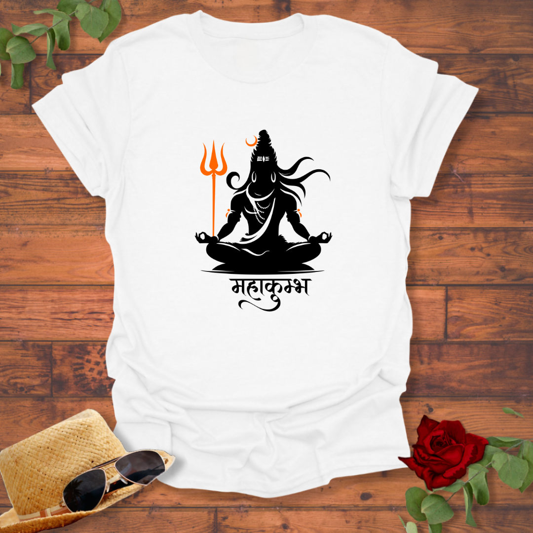 Mahakumba  महाकुंभ T-shirt | Peachy Mind Unisex 100% Cotton T-Shirt