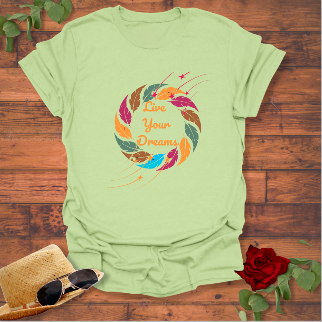 Live Your Dreams T-shirt | Peachy Mind Unisex 100% Cotton T-Shirt