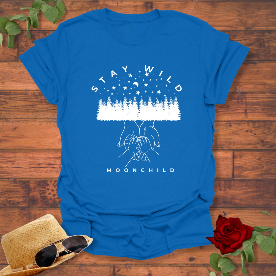 Stay Wild Moon Child T-shirt | Peachy Mind Unisex 100% Cotton T-Shirt