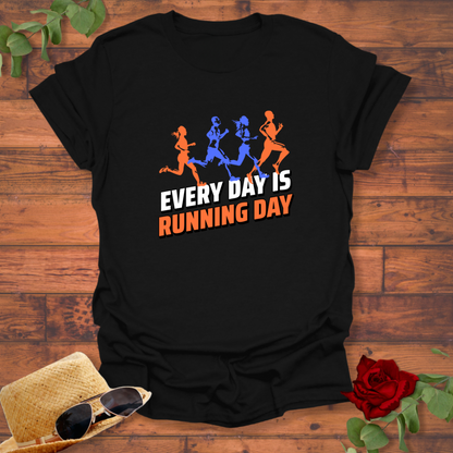 Every Day Is Running Day T-shirt | Peachy Mind Unisex 100% Cotton T-Shirt