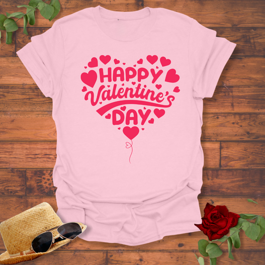 Happy Valentine's Day  T-shirt | Peachy Mind Unisex 100% Cotton T-Shirt