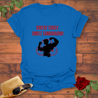 Sweat Today Smile Tomorrow T-shirt | Peachy Mind Unisex 100% Cotton T-Shirt