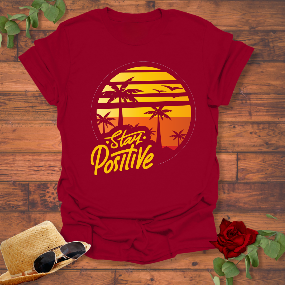 Stay Positive T-shirt | Peachy Mind Unisex 100% Cotton T-Shirt