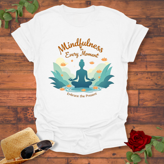 Mindfulness in Every Movement T-shirt | Peachy Mind Unisex 100% Cotton T-Shirt