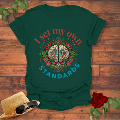 I Set My Own Standards T-shirt | Peachy Mind Unisex 100% Cotton T-Shirt