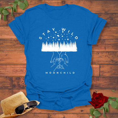 Stay Wild Moon Child T-shirt | Peachy Mind Unisex 100% Cotton T-Shirt