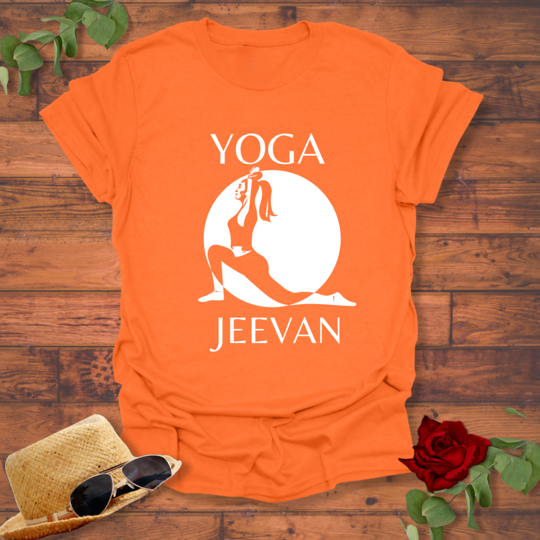 Yoga Jeevan  T-shirt | Peachy Mind Unisex 100% Cotton T-Shirt
