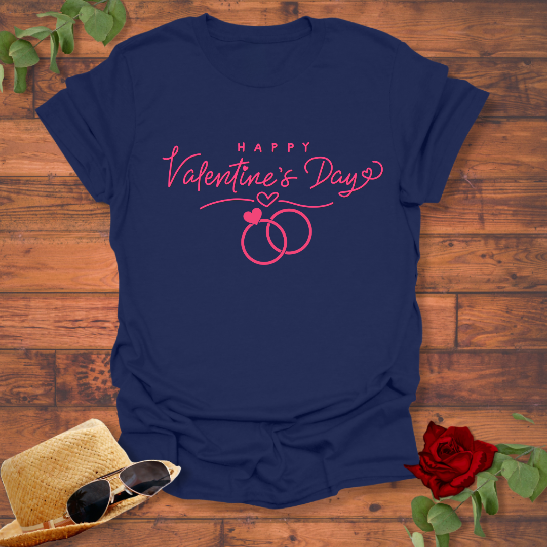 Happy Valentine's Day  T-shirt | Peachy Mind Unisex 100% Cotton T-Shirt