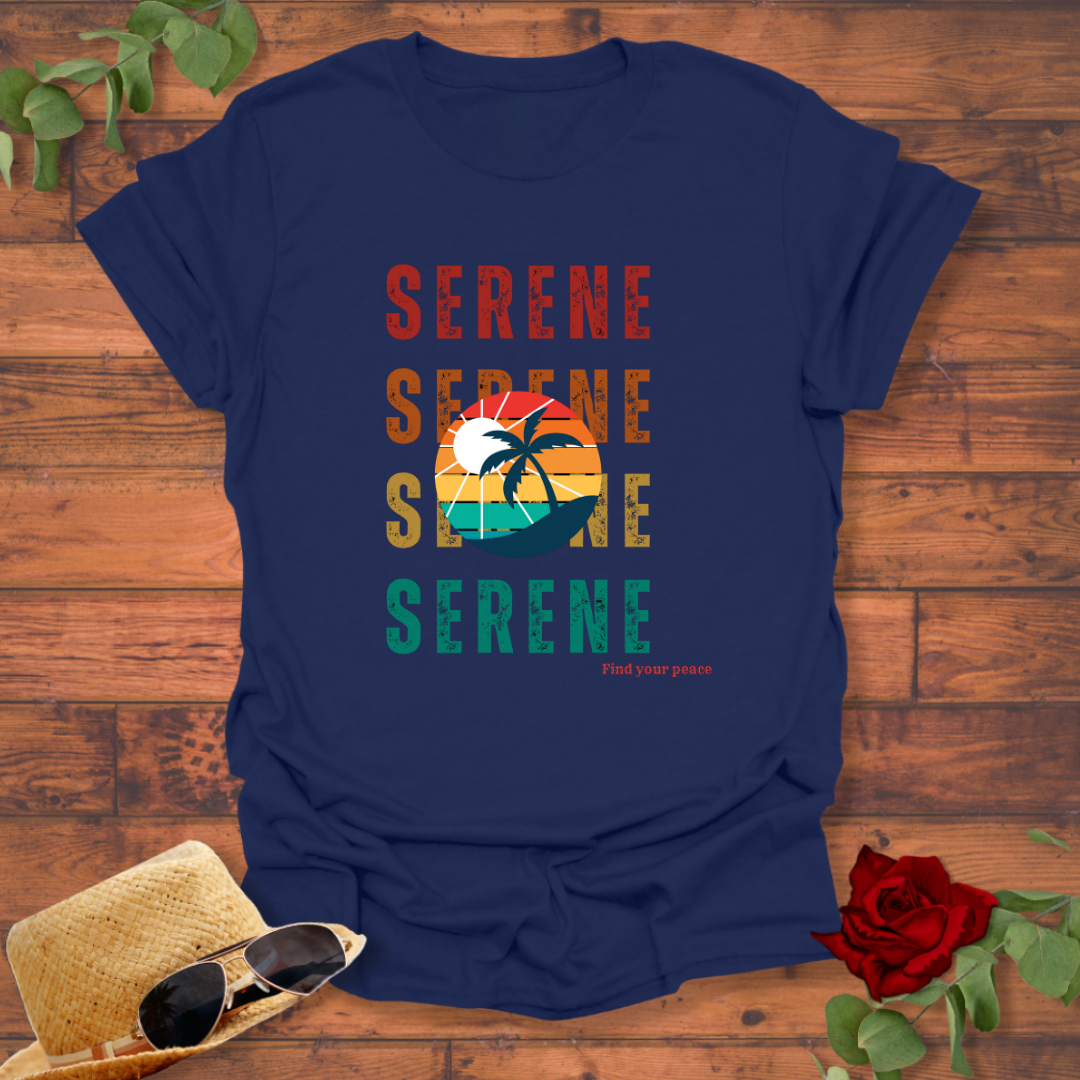 Serene Find Your Peace T-shirt | Peachy Mind Unisex 100% Cotton T-Shirt