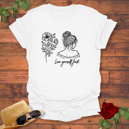Love Yourself First T-shirt | Peachy Mind Unisex 100% Cotton T-Shirt