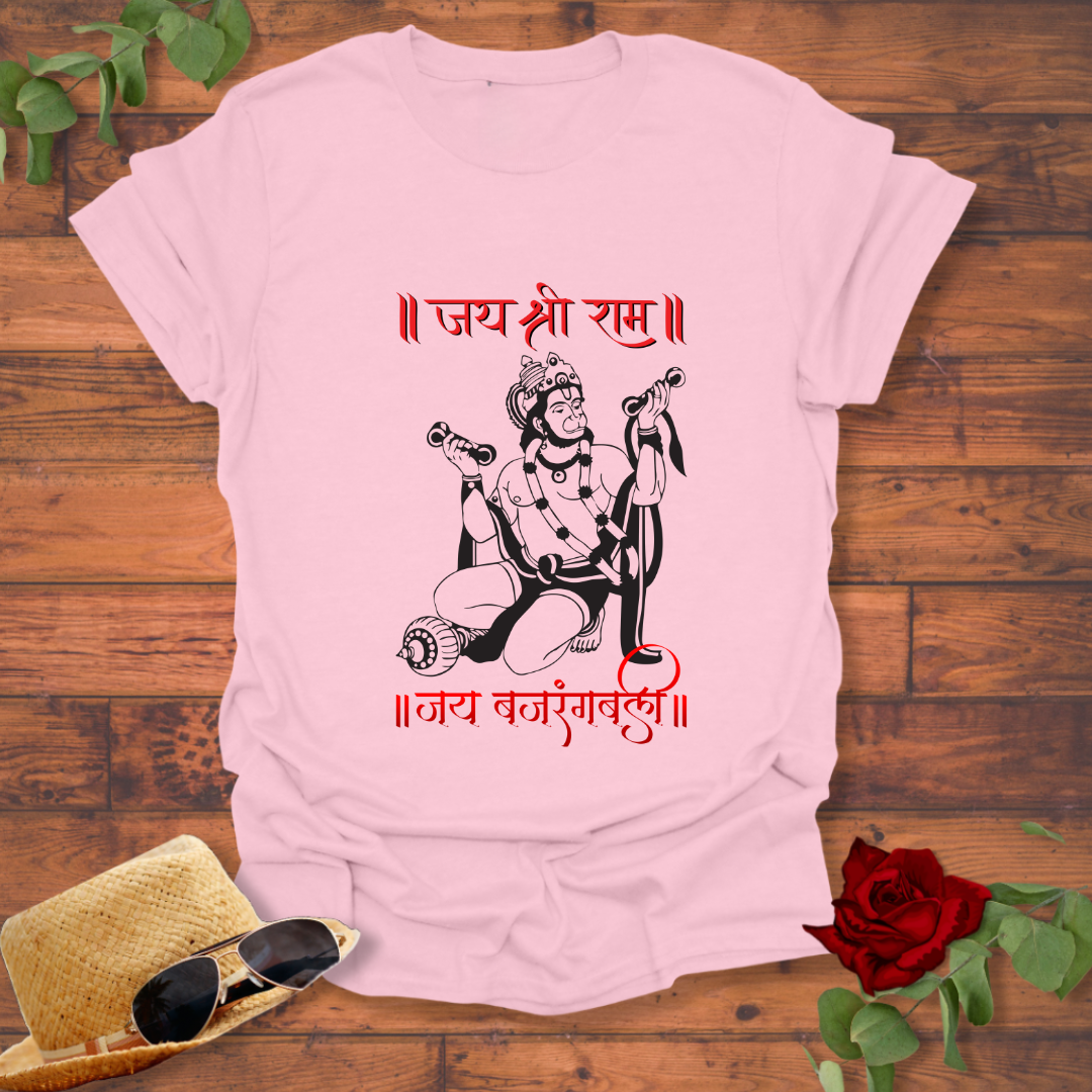 JAI SHREE RAM T-shirt | Peachy Mind Unisex 100% Cotton T-Shirt