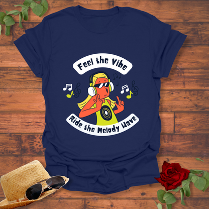 Ride The Melody Wave T-shirt | Peachy Mind Unisex 100% Cotton T-Shirt