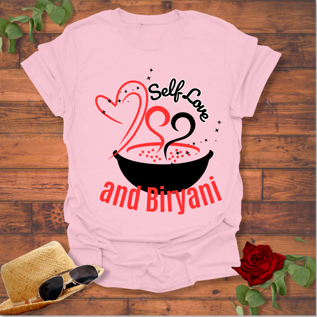 Self Love and Biryani T-shirt | Peachy Mind Unisex 100% Cotton T-Shirt