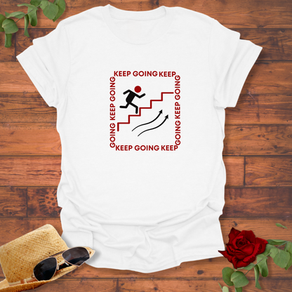 Keep Going Motivational T-shirt | Peachy Mind Unisex 100% Cotton T-Shirt