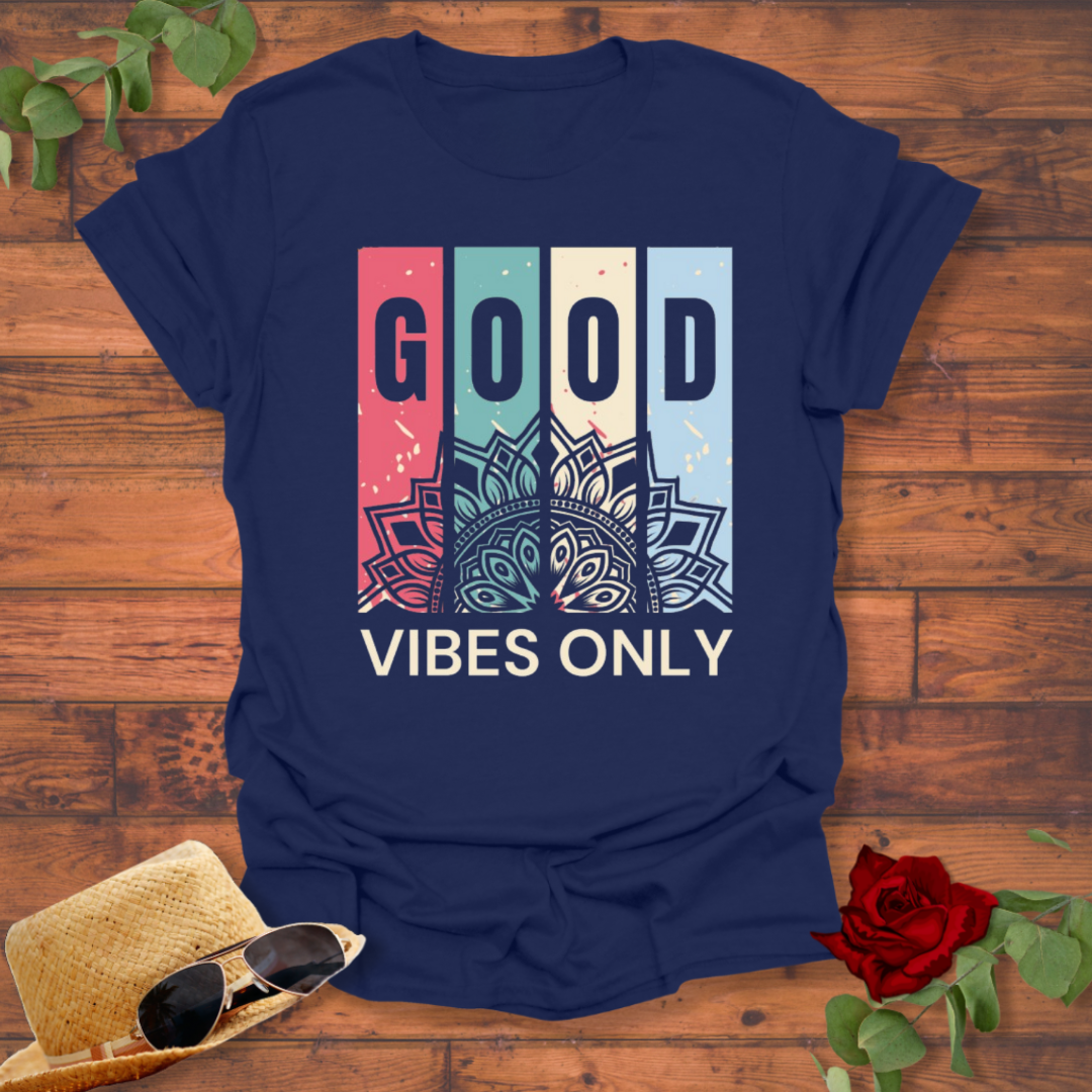 Good Vibes Only T-shirt | Peachy Mind Unisex 100% Cotton T-Shirt
