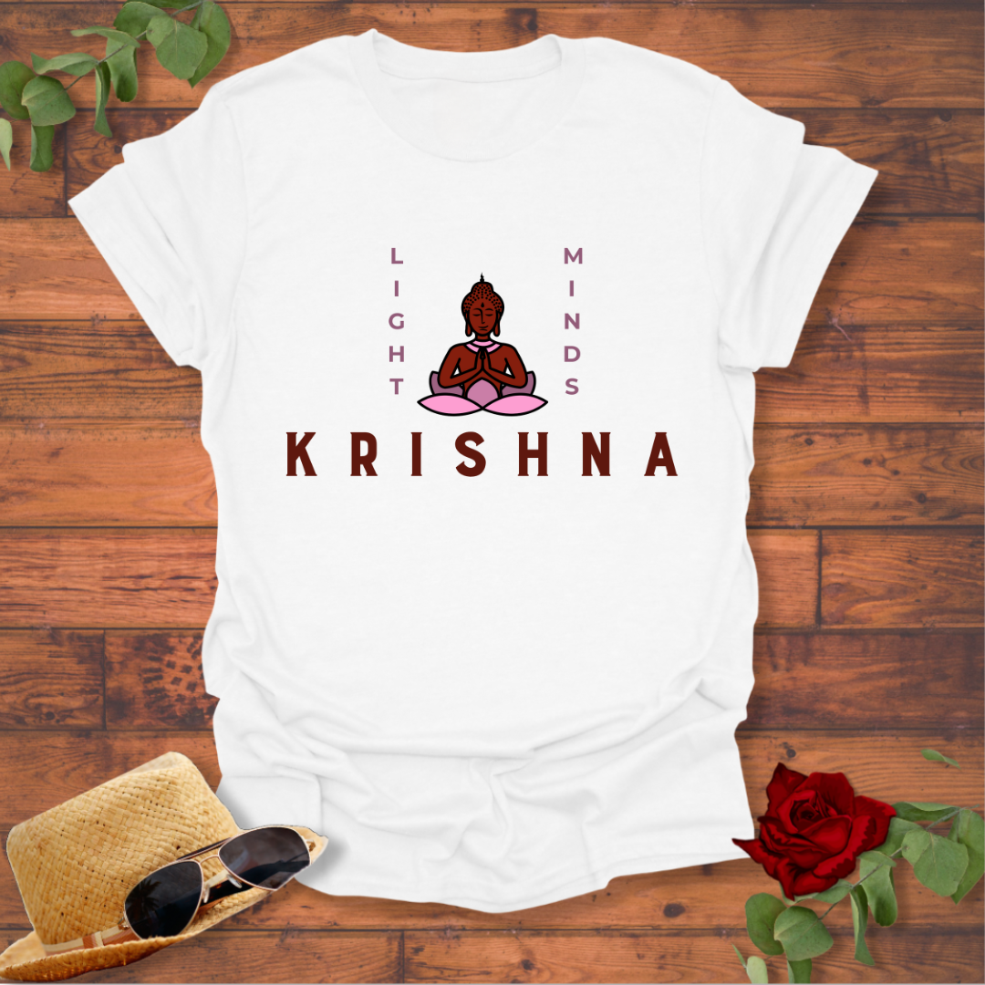 Light Minds Krishna T-shirt | Peachy Mind Unisex 100% Cotton T-Shirt