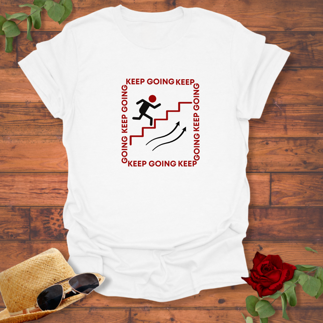 Keep Going Motivational T-shirt | Peachy Mind Unisex 100% Cotton T-Shirt