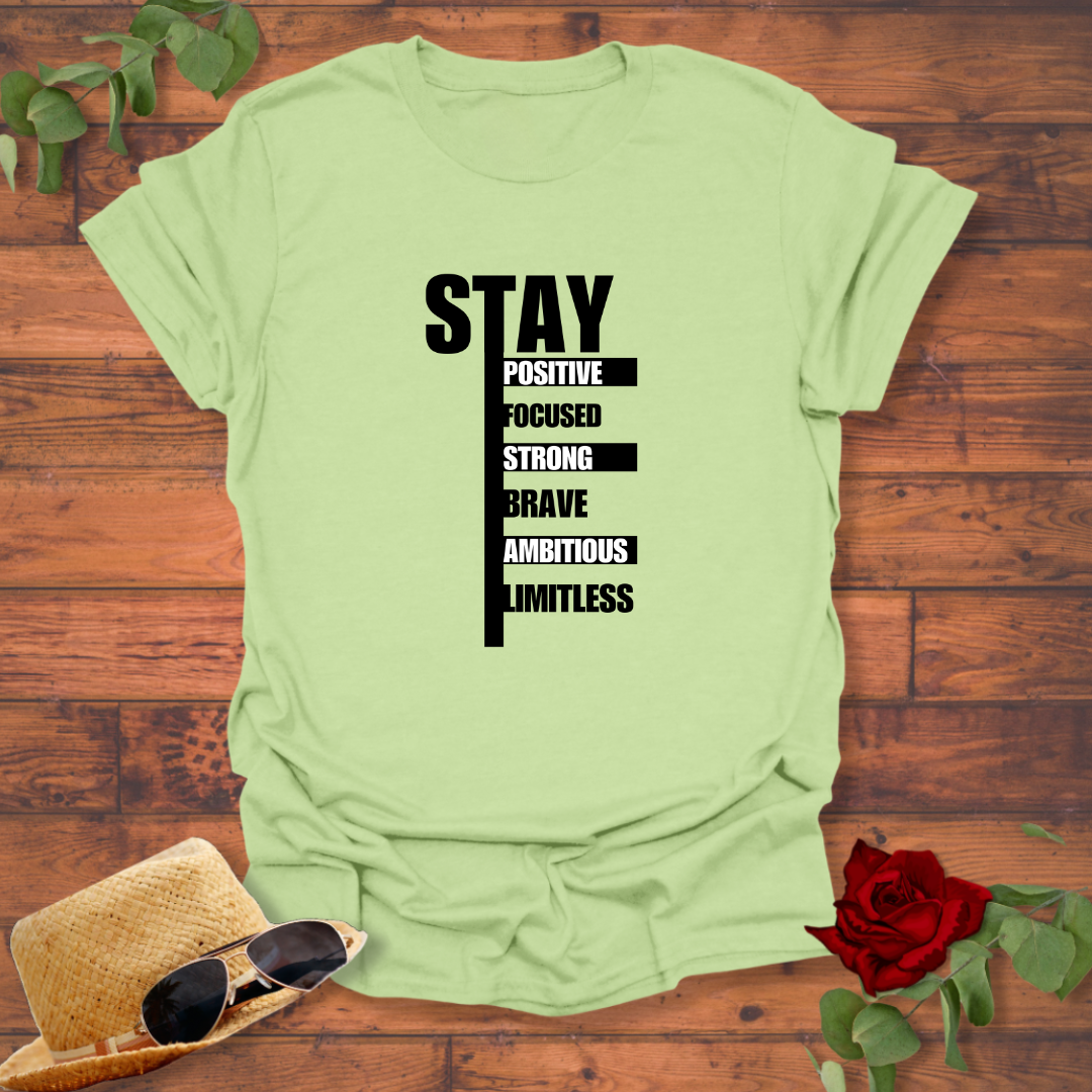Stay Positive and Limitless T-shirt | Peachy Mind Unisex 100% Cotton T-Shirt