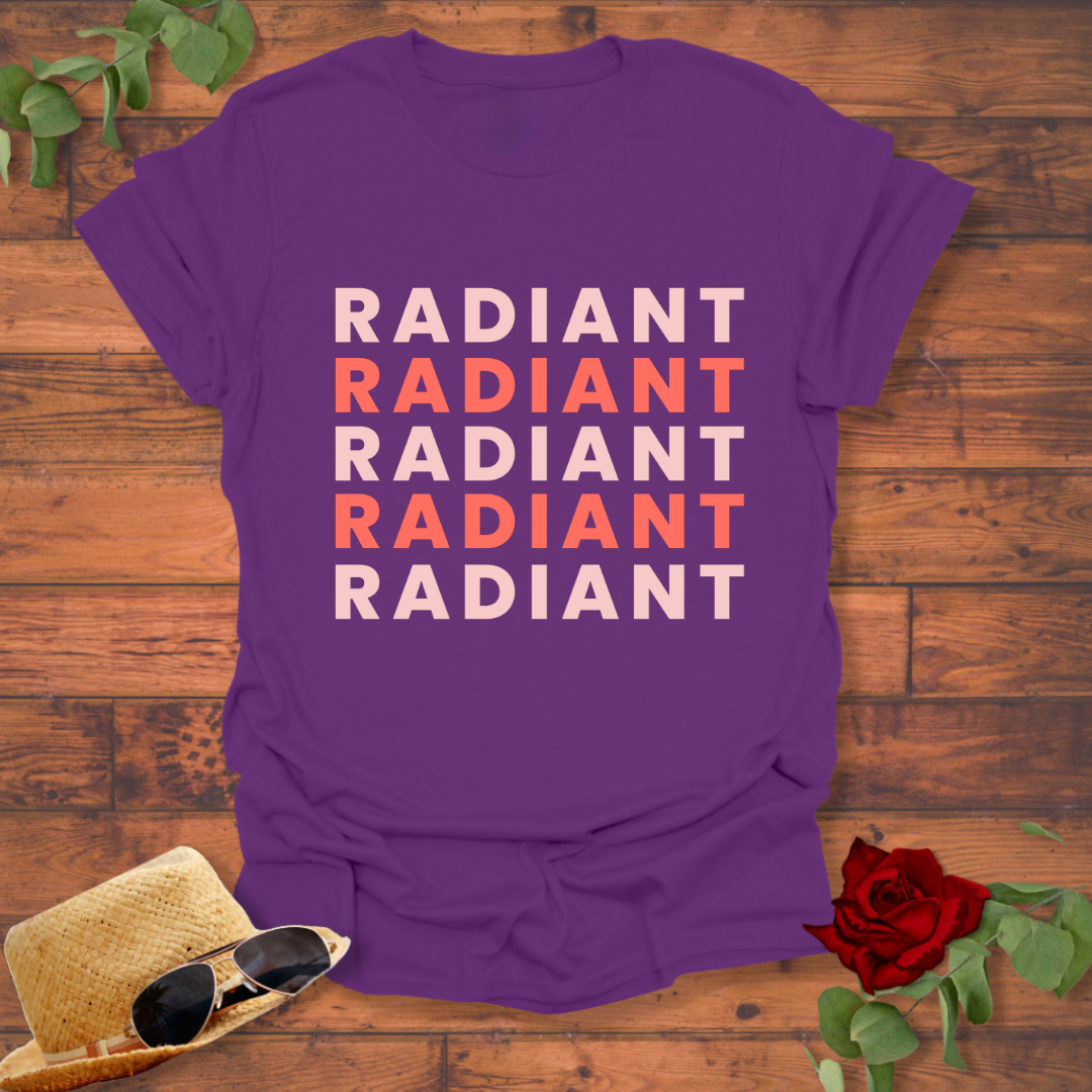 Radiant  T-shirt | Peachy Mind Unisex 100% Cotton T-Shirt