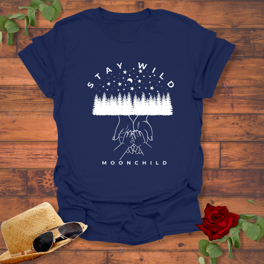 Stay Wild Moon Child T-shirt | Peachy Mind Unisex 100% Cotton T-Shirt
