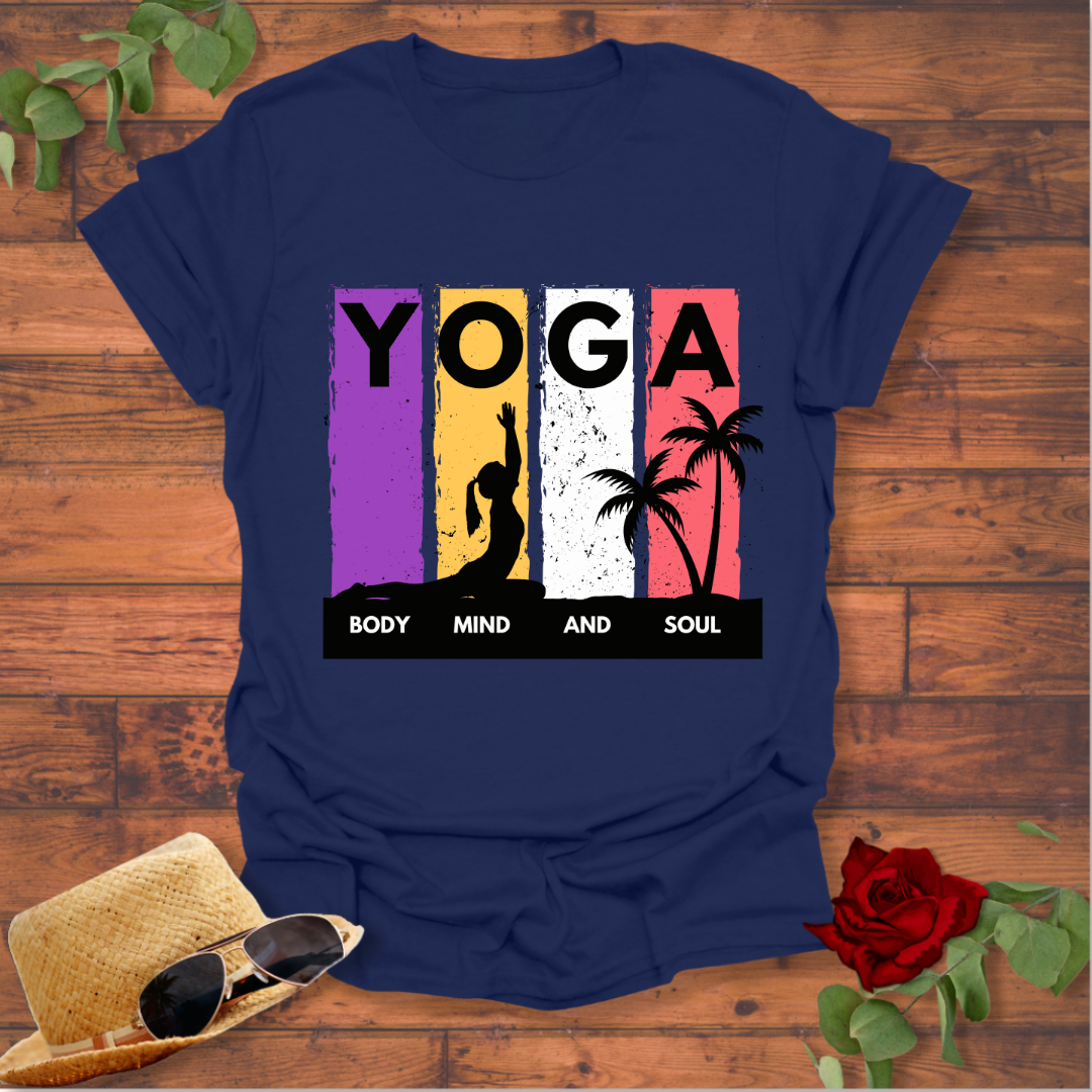 Body Mind Soul Yoga T-shirt | Peachy Mind Unisex 100% Cotton T-Shirt