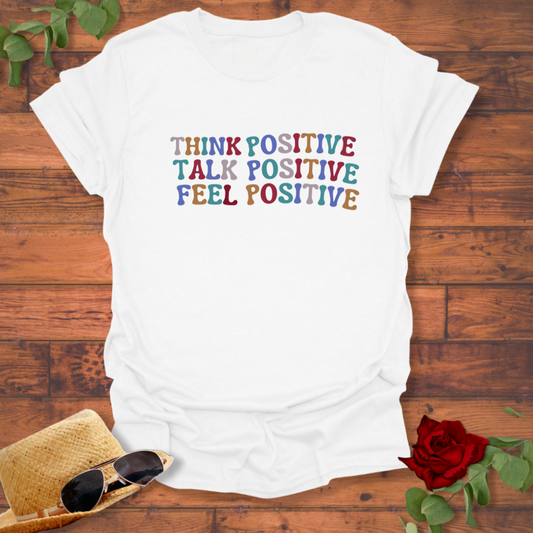 Think, Talk, Feel  Positive  Motivational T-shirt | Peachy Mind Unisex 100% Cotton T-Shirt
