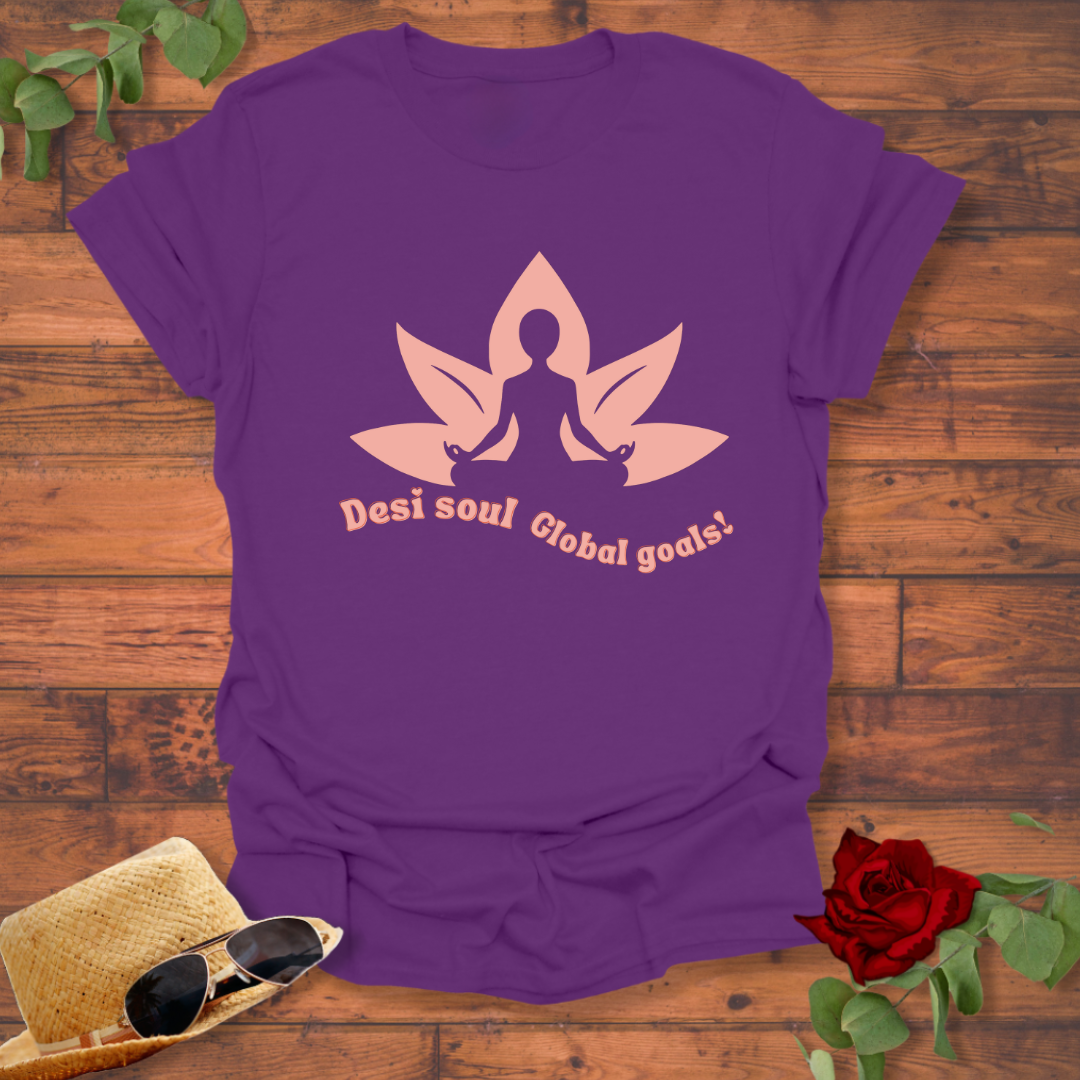 Desi Soul and Global Goals! T-shirt | Peachy Mind Unisex 100% Cotton T-Shirt
