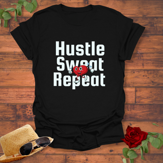 Hustle Sweat Repeat  T-shirt | Peachy Mind Unisex 100% Cotton T-Shirt