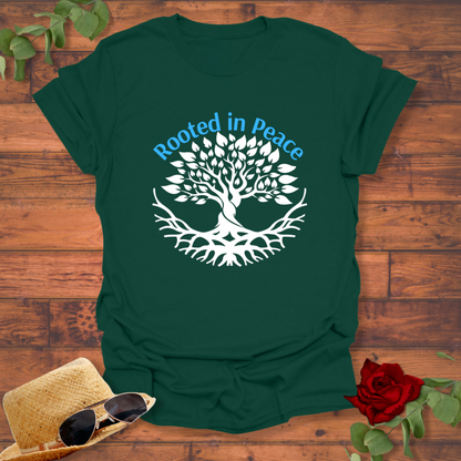 Rooted In Peace T-shirt | Peachy Mind Unisex 100% Cotton T-Shirt