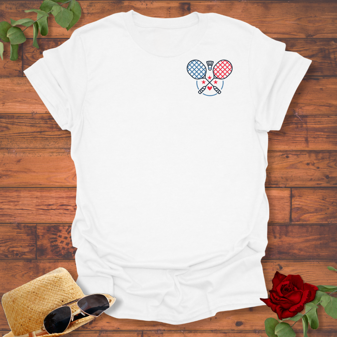 Badminton Logo T-shirt | Peachy Mind Unisex 100% Cotton T-Shirt