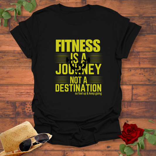 Fitness Is A Journey Not A Destination T-shirt | Peachy Mind Unisex 100% Cotton T-Shirt