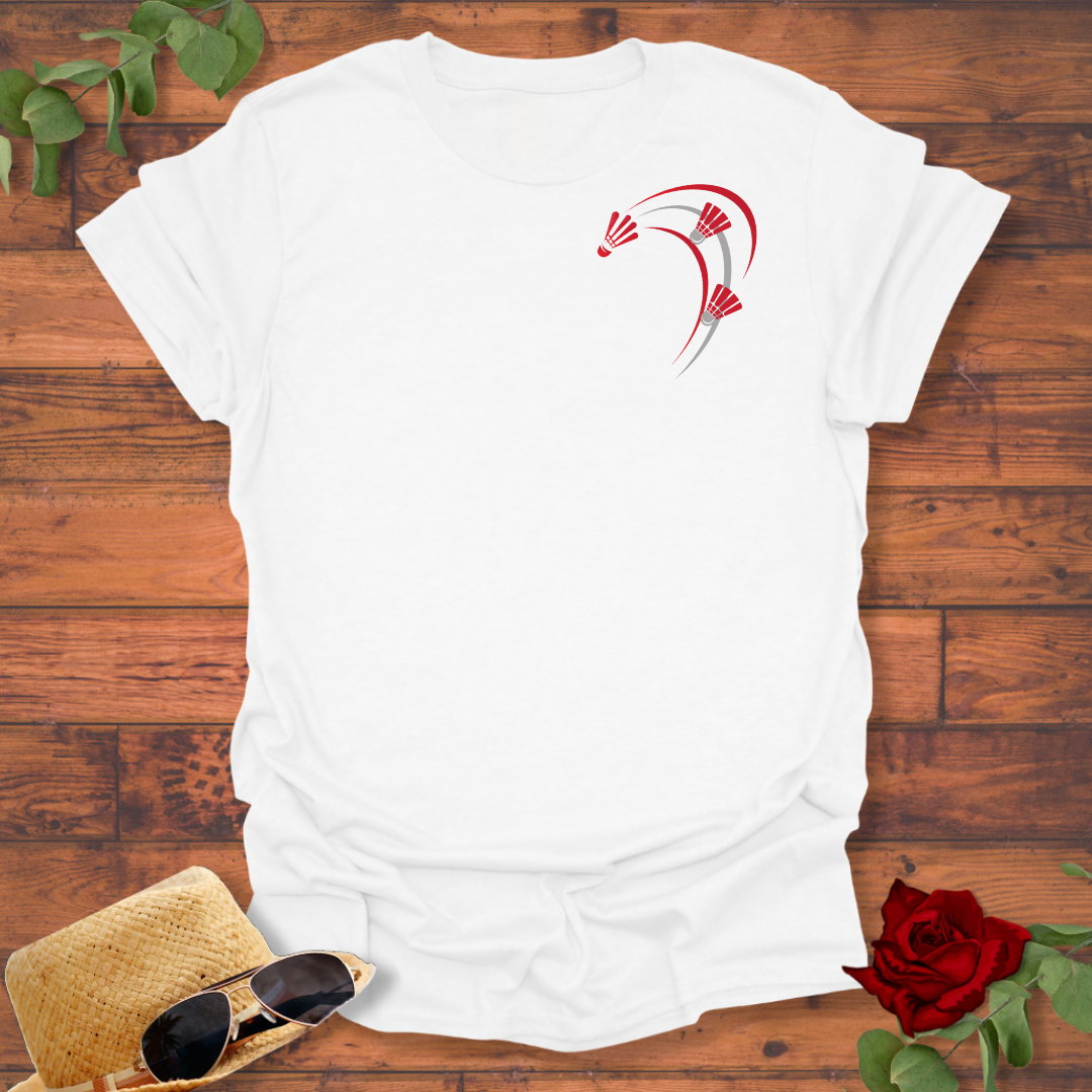 Badminton Logo T-shirt | Peachy Mind Unisex 100% Cotton T-Shirt