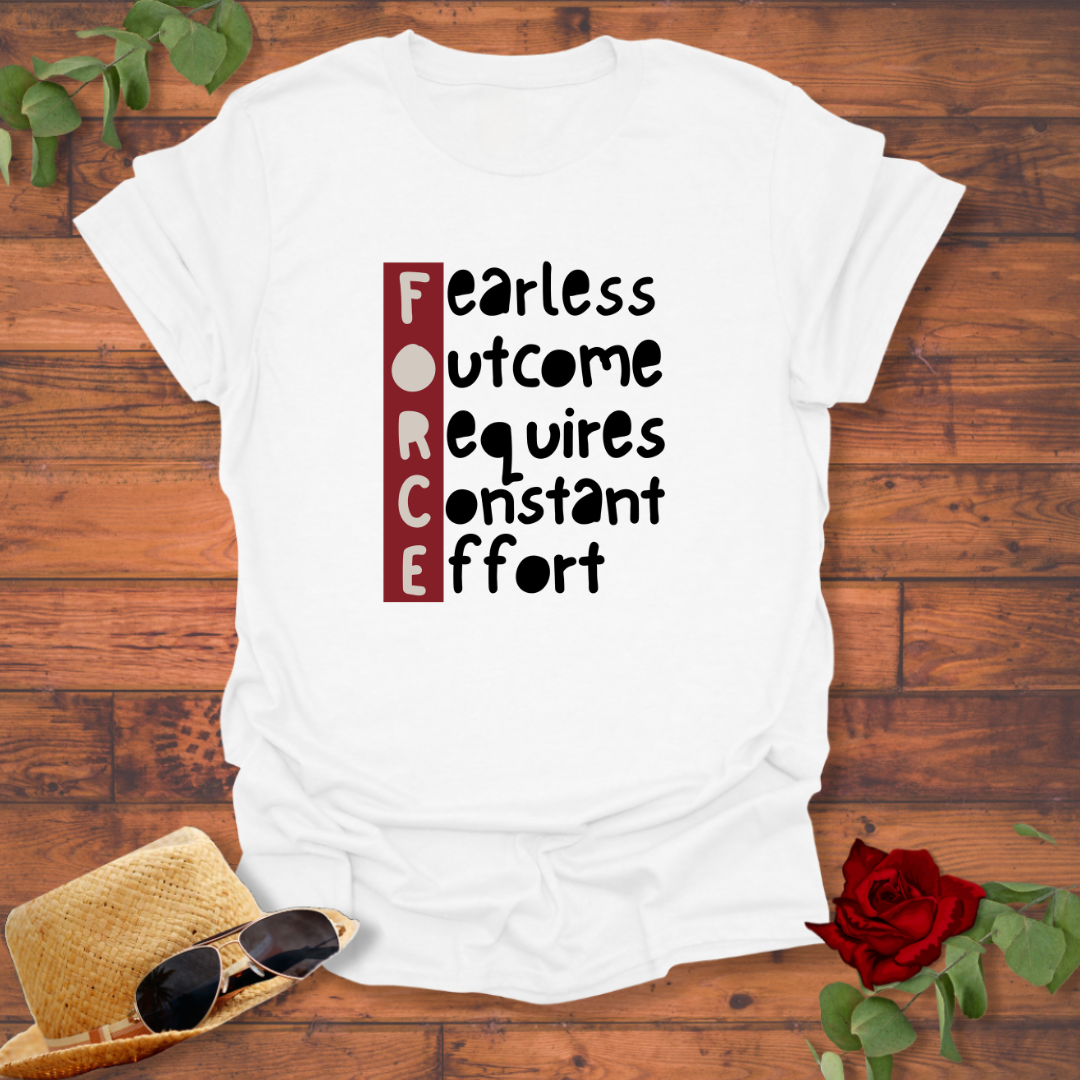 FORCE Fearless Effort T-shirt | Peachy Mind Unisex 100% Cotton T-Shirt