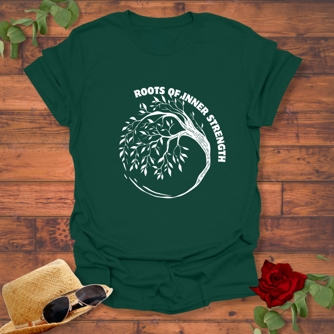 Roots of Inner Strength T-shirt | Peachy Mind Unisex 100% Cotton T-Shirt