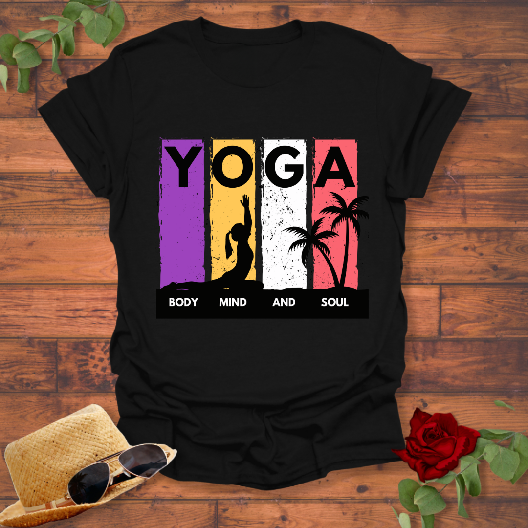 Body Mind Soul Yoga T-shirt | Peachy Mind Unisex 100% Cotton T-Shirt