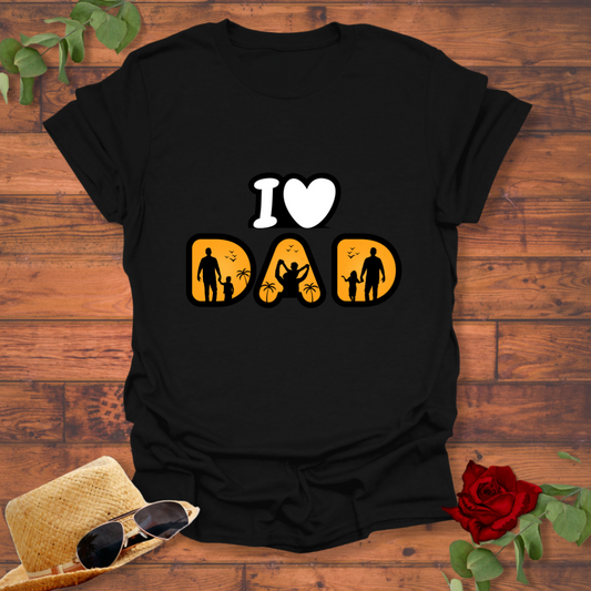 I Love DAD T-shirt | Peachy Mind Unisex 100% Cotton T-Shirt