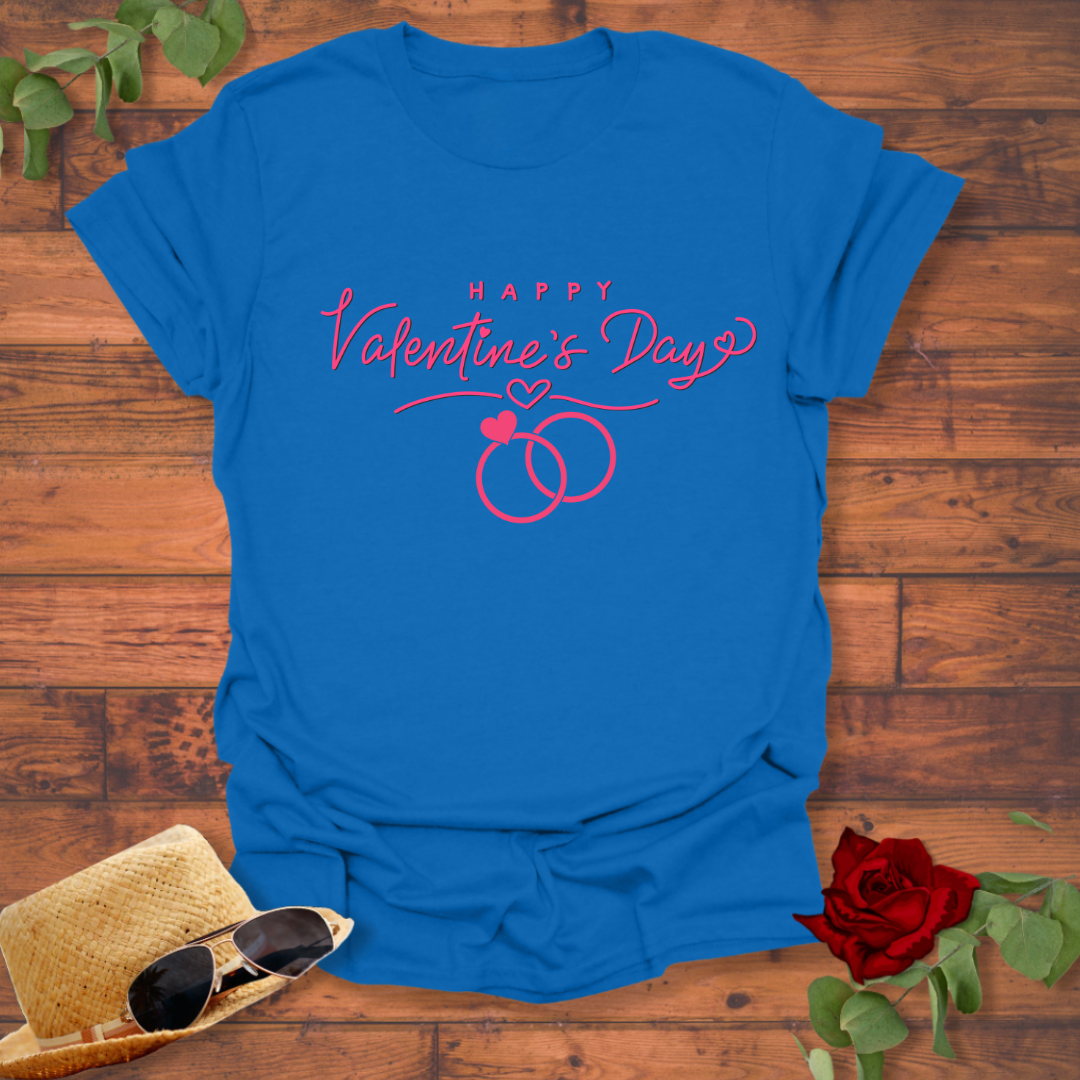 Happy Valentine's Day  T-shirt | Peachy Mind Unisex 100% Cotton T-Shirt