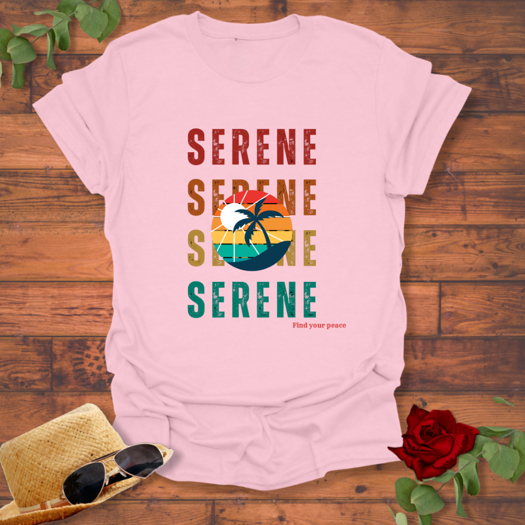 Serene Find Your Peace T-shirt | Peachy Mind Unisex 100% Cotton T-Shirt