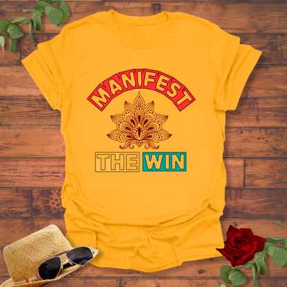 Manifest The Win  T-shirt | Peachy Mind Unisex 100% Cotton T-Shirt