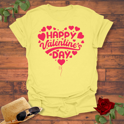 Happy Valentine's Day  T-shirt | Peachy Mind Unisex 100% Cotton T-Shirt