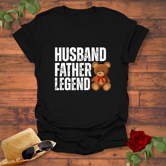 Husband Father Legend  T-shirt | Peachy Mind Unisex 100% Cotton T-Shirt