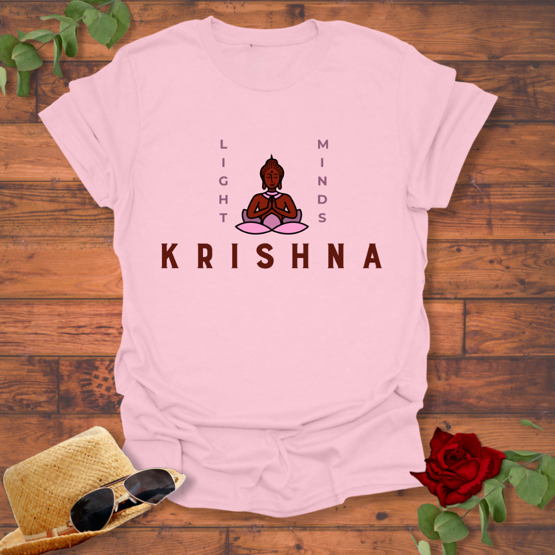 Light Minds Krishna T-shirt | Peachy Mind Unisex 100% Cotton T-Shirt