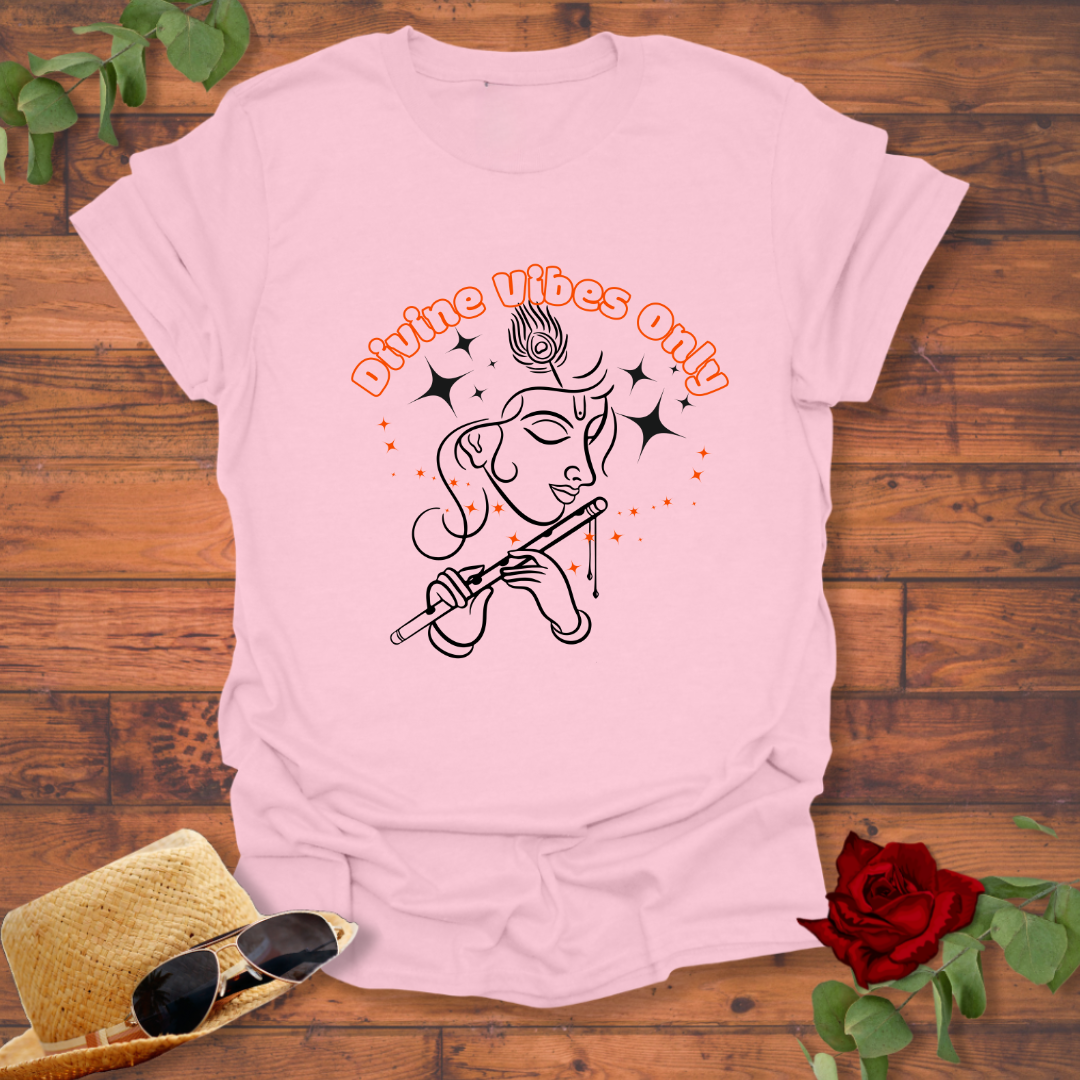 Divine Vibes Only T-shirt | Peachy Mind Unisex 100% Cotton T-Shirt