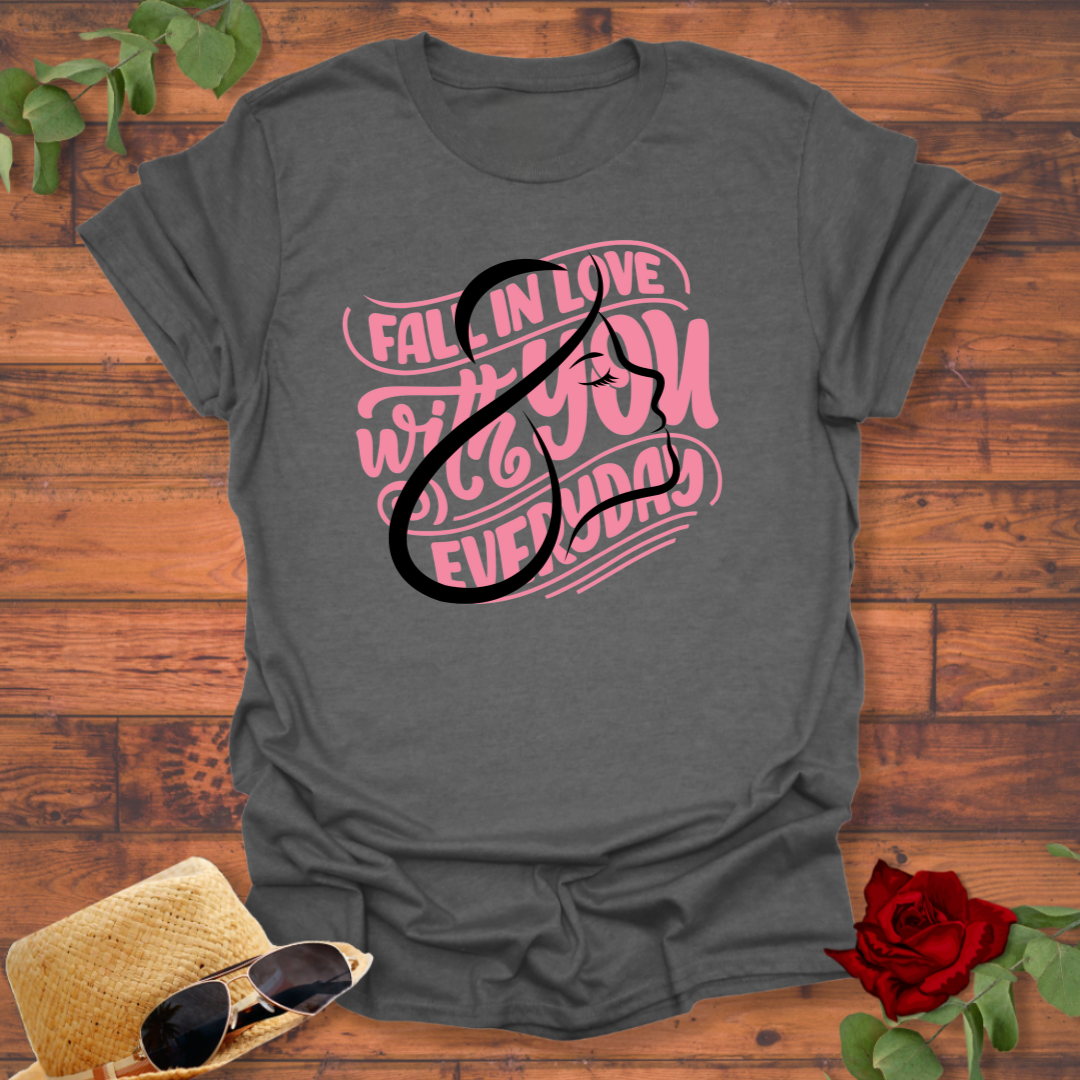 Fall In Love With You Everyday T-shirt | Peachy Mind Unisex 100% Cotton T-Shirt