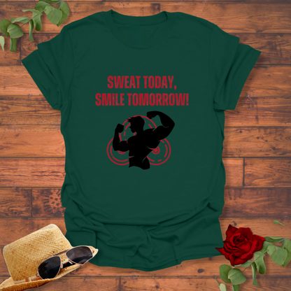 Sweat Today Smile Tomorrow T-shirt | Peachy Mind Unisex 100% Cotton T-Shirt