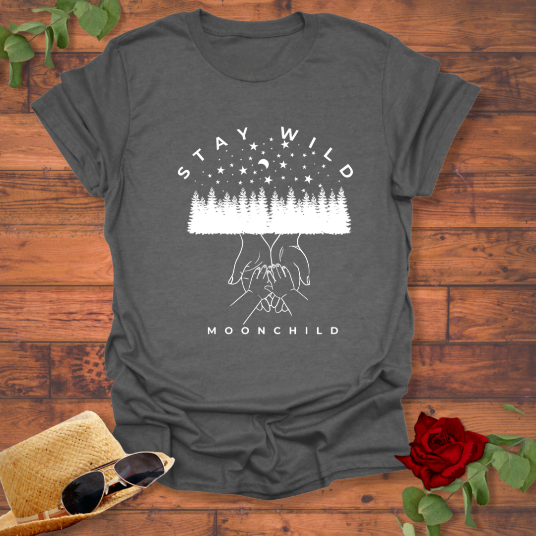 Stay Wild Moon Child T-shirt | Peachy Mind Unisex 100% Cotton T-Shirt