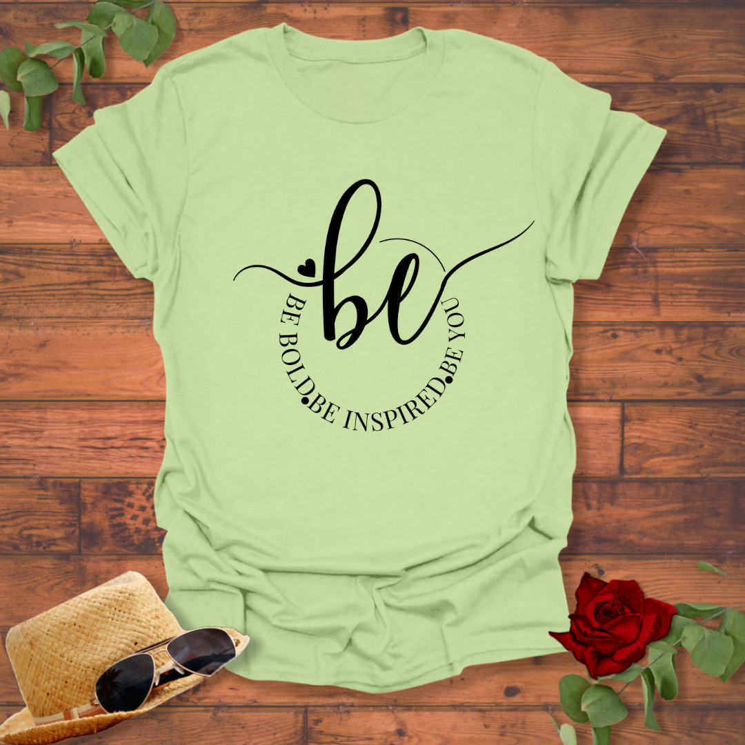 Be Bold and Inspired Motivational  T-shirt | Peachy Mind Unisex 100% Cotton T-Shirt